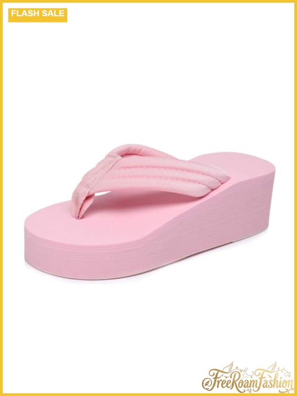 Women's Foam Platform Thong Slides Open Toe Non Slip Slip On Sandals